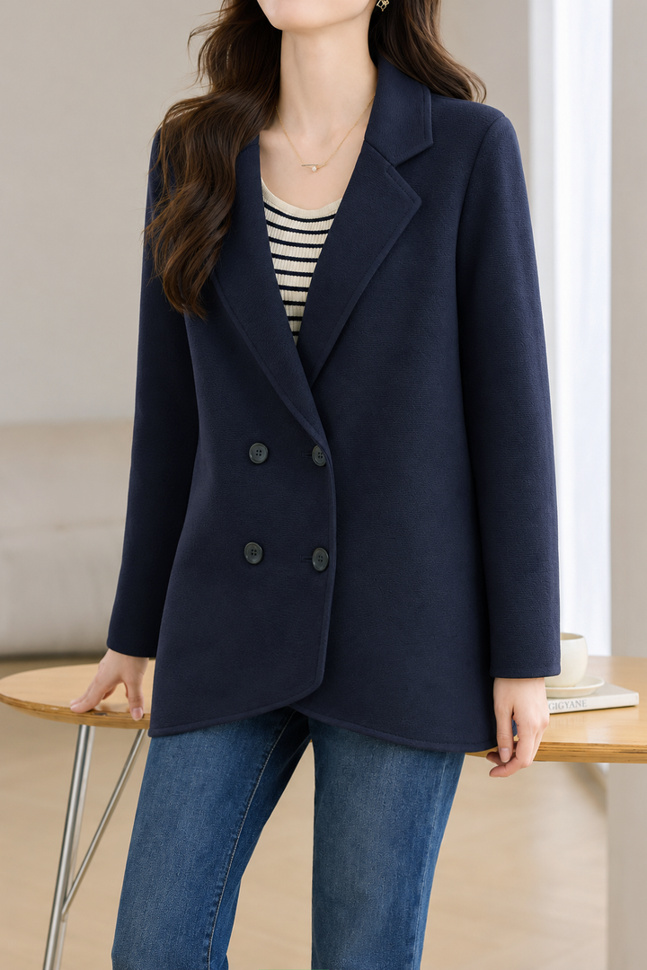 Susan | Minimal Lapel Knit Coat