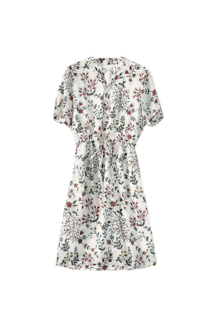 Erin | Botanical Print Skipper Midi Dress