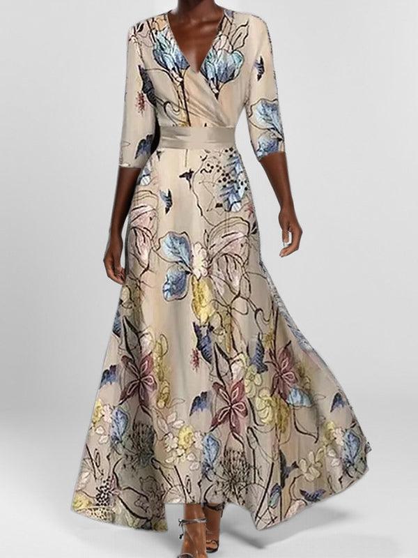 Sophie | Timeless Mid Sleeve Maxi Dress