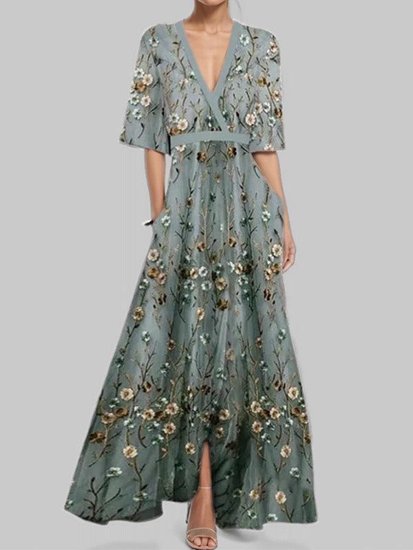 Sophie | Timeless Mid Sleeve Maxi Dress