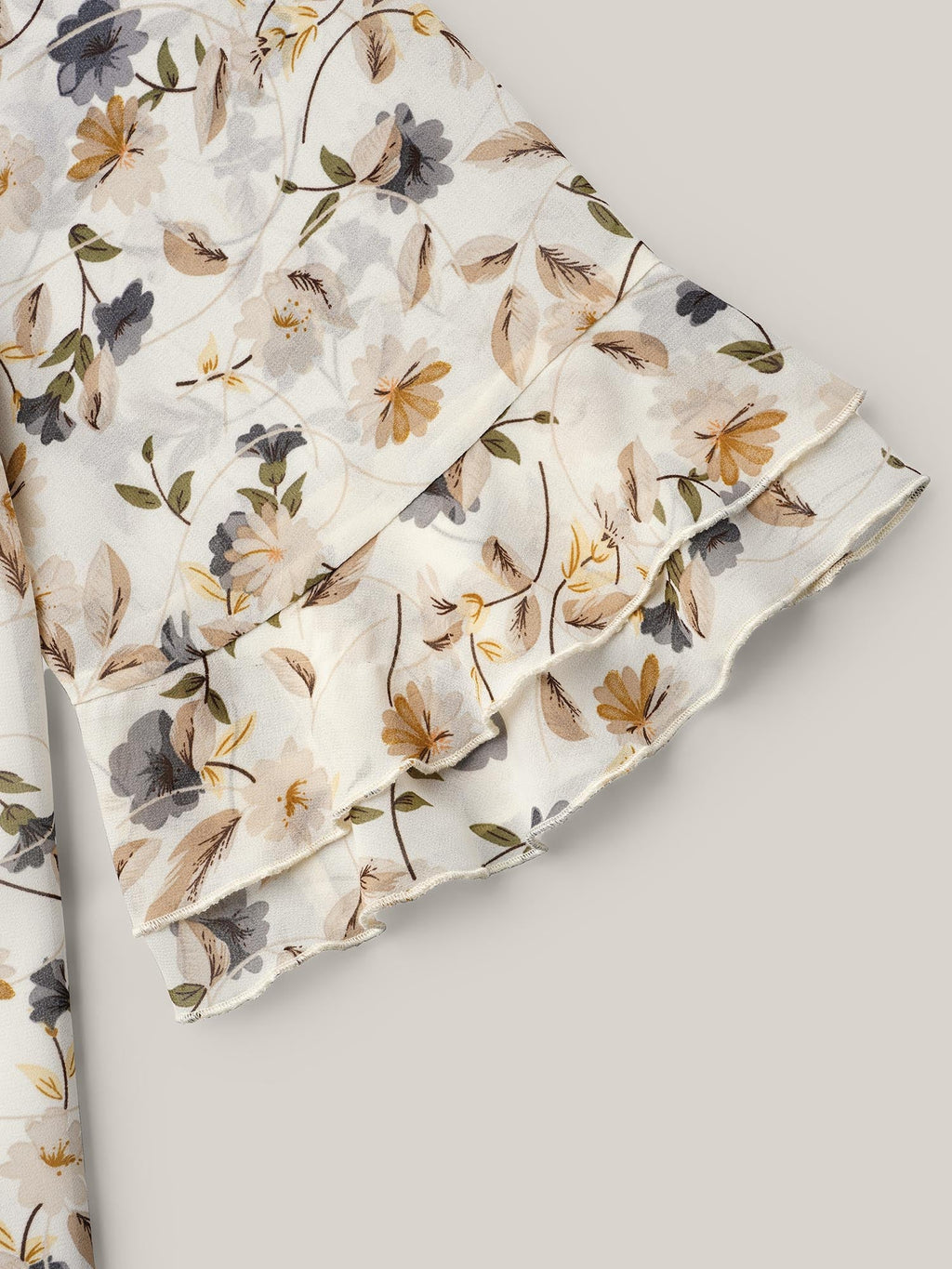 Chiffon Floral Print Layered Blouse