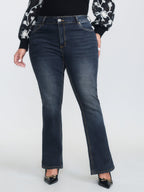 Bootcut Very Stretchy Mid Rise Medium Wash Sculpt Waist Jeans