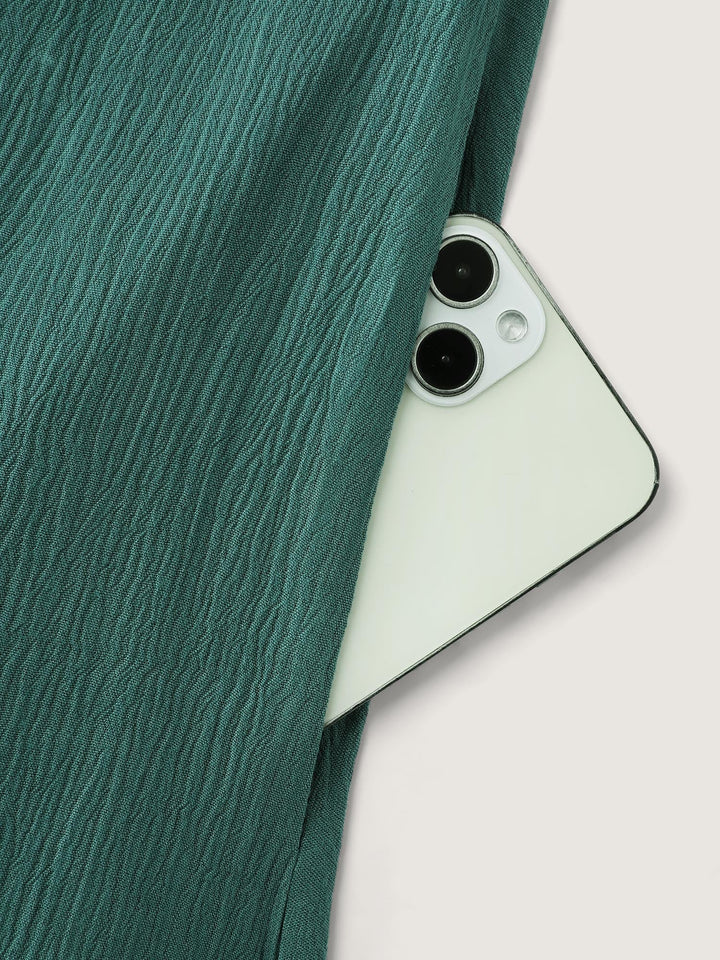 Floral Print Contrast Drawstring Midi Dress