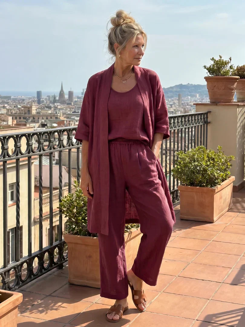 Judith | Elegant Three-Piece Kimono Set