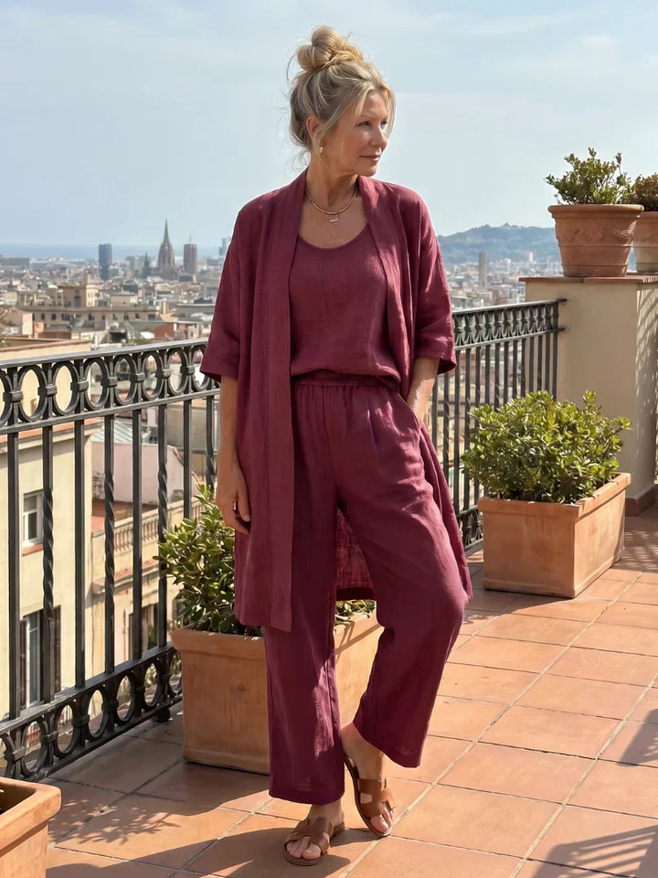 Judith | Elegant Three-Piece Kimono Set