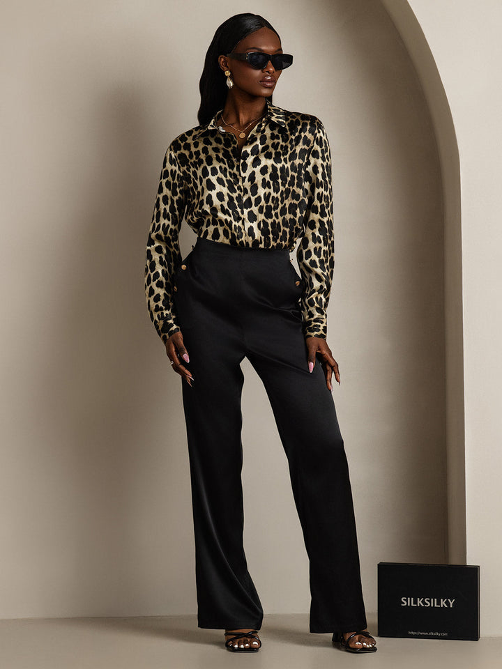 Catherine | Pure Silk Lapel Blouse