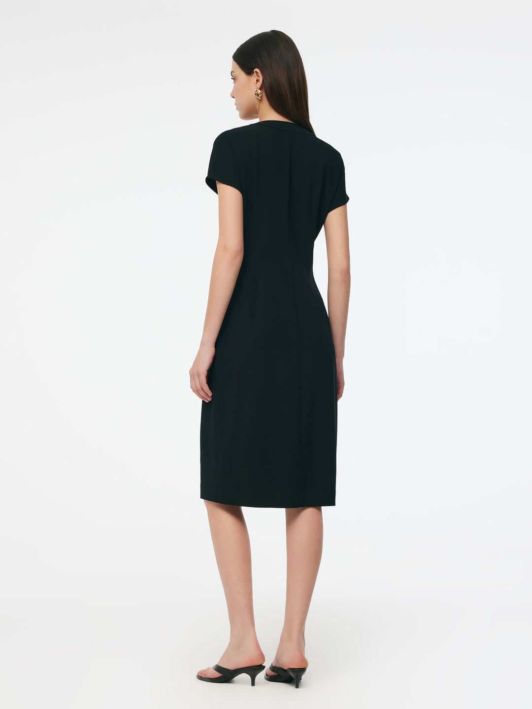 Margaret | Silky Gathered Waist Midi Dress