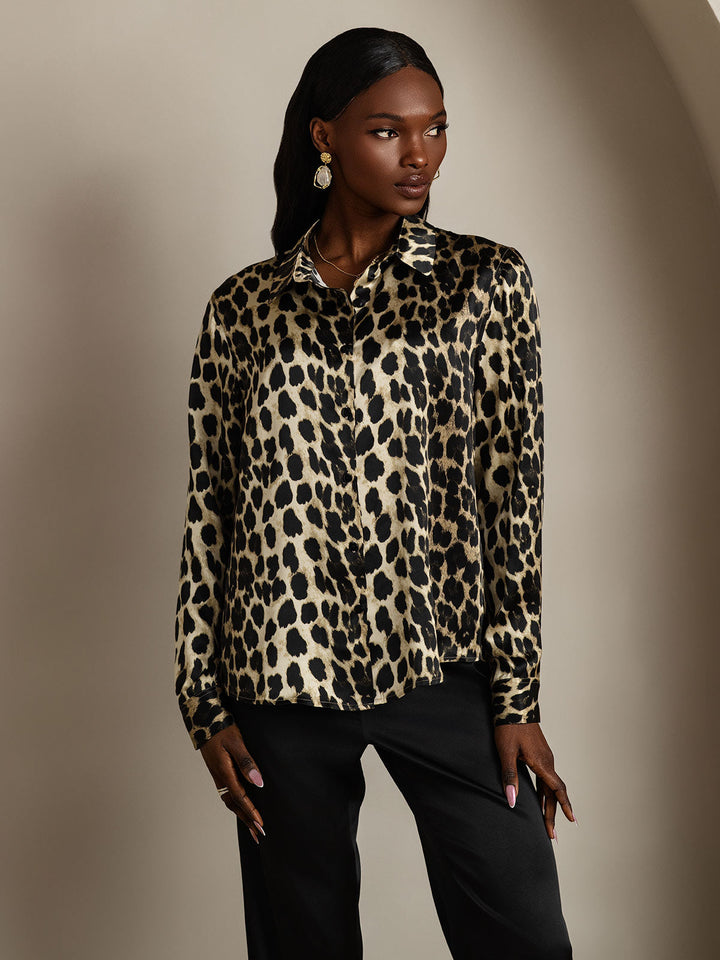 Catherine | Pure Silk Lapel Blouse