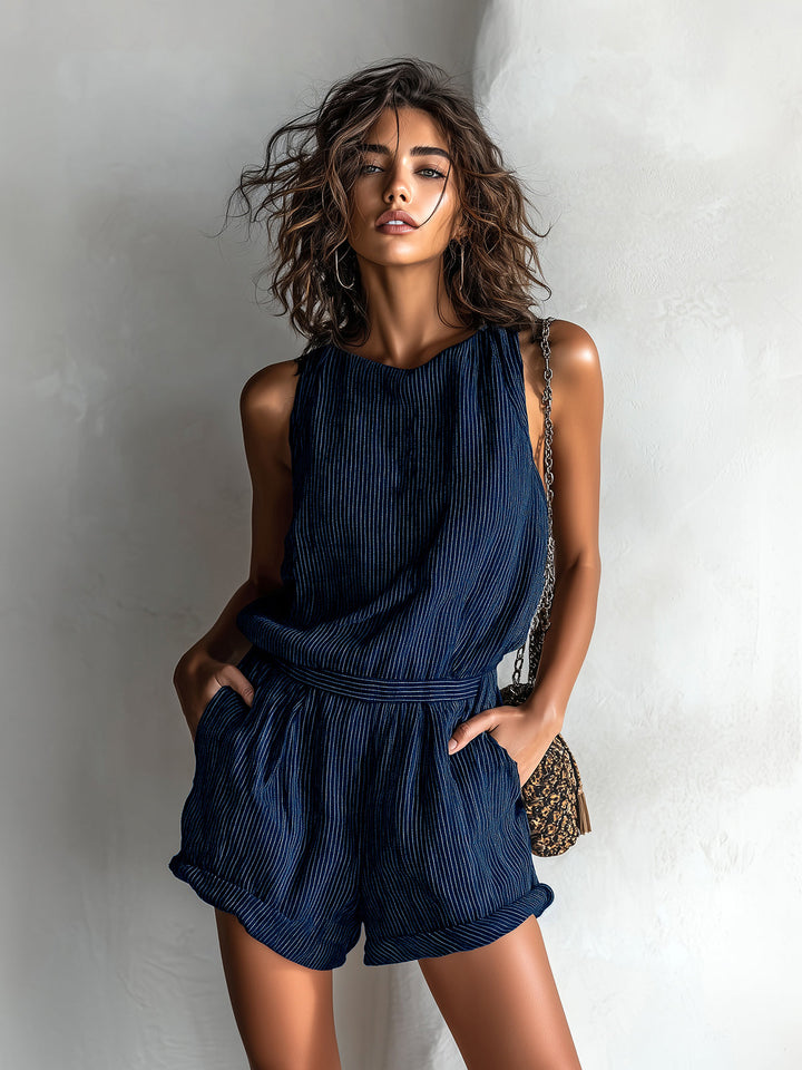 Denise | Tailored Linen Romper