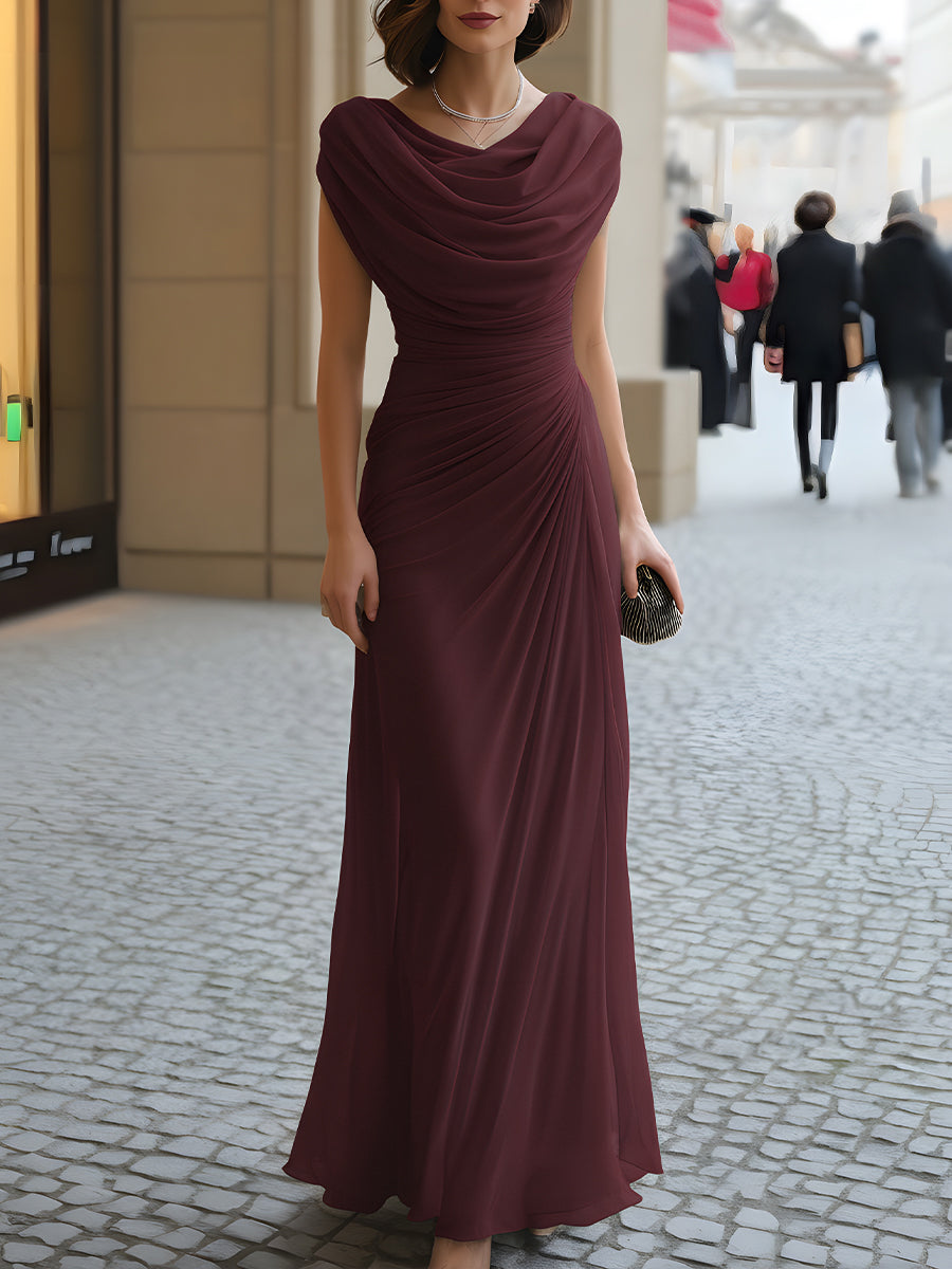 Gloria | Ruched Evening Maxi Dress
