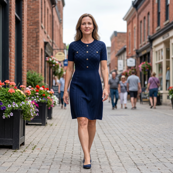 Abigail | Gathered Waist Midi Dress