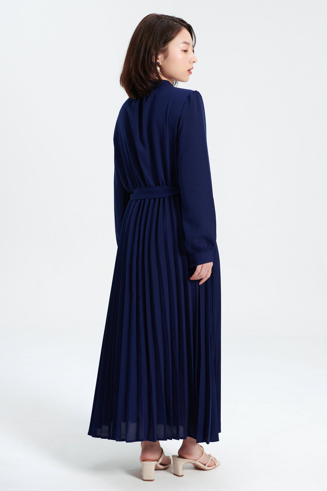 Janet | Puff Sleeve Pleated Maxi Dress