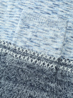 Colorblock Hooded Textured Knit Cardigan