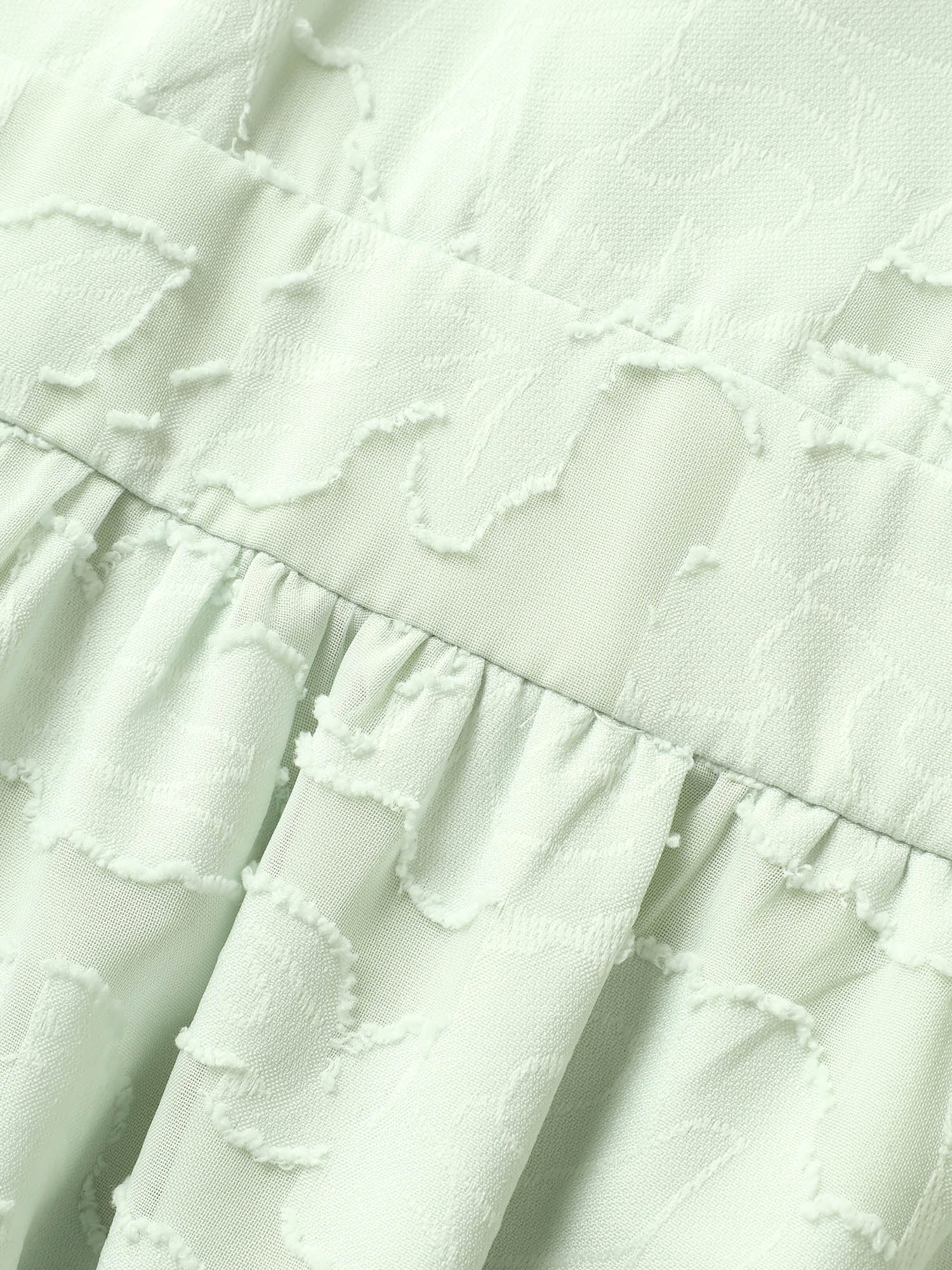 Abstract Textured Shirred Pocket Dress