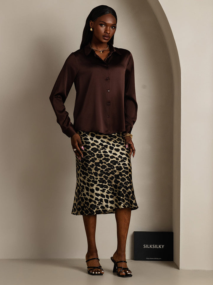 Catherine | Pure Silk Lapel Blouse