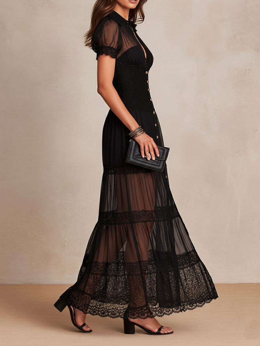 Carol | Romantic Lace Maxi Dress