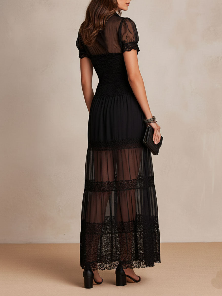 Carol | Romantic Lace Maxi Dress