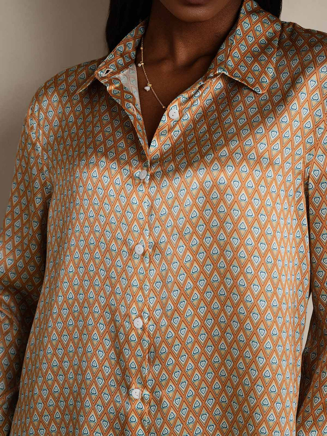 Catherine | Pure Silk Lapel Blouse