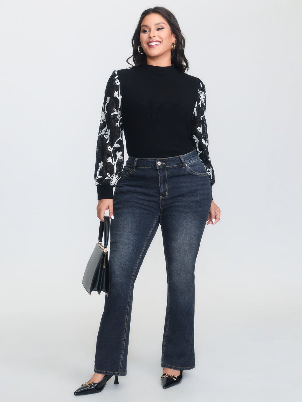 Bootcut Very Stretchy Mid Rise Medium Wash Sculpt Waist Jeans