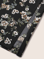 Ditsy Floral Ties Split Hem Wide Leg Pants