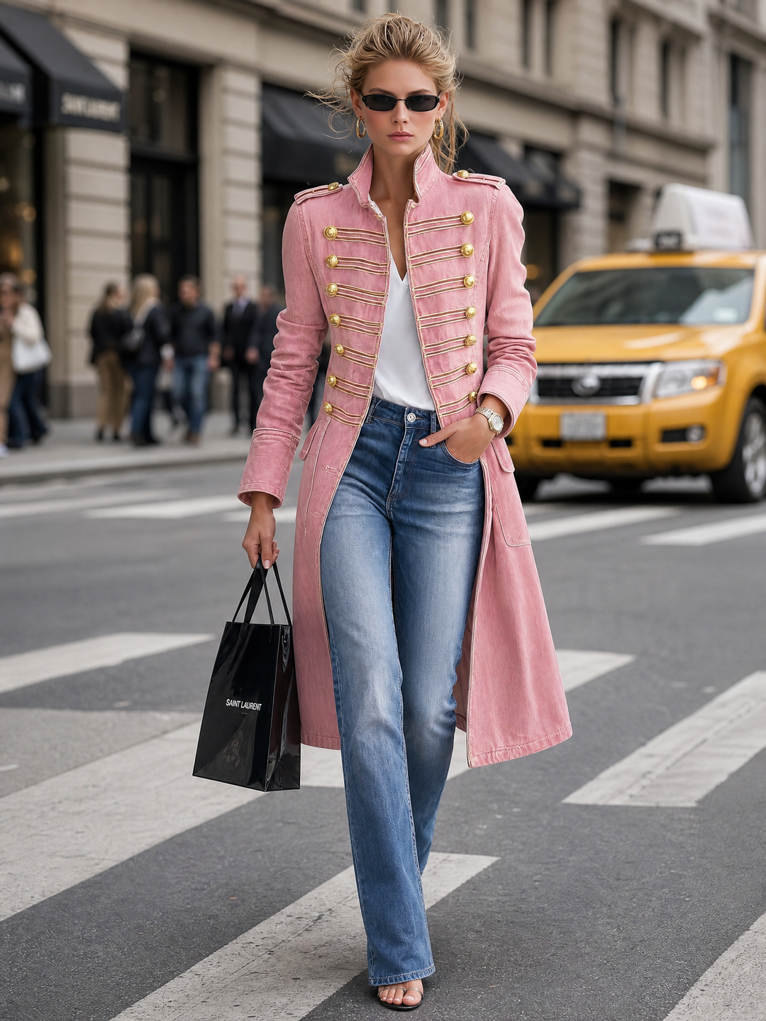 Diane | Washed Denim Longline Coat