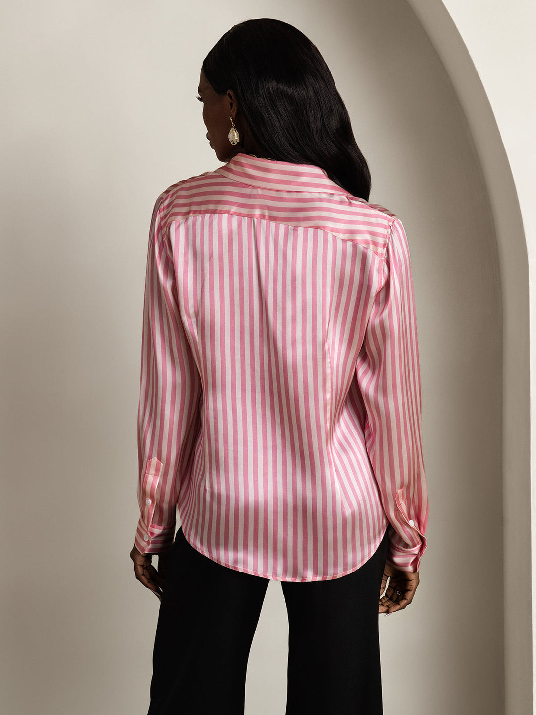 Catherine | Pure Silk Lapel Blouse