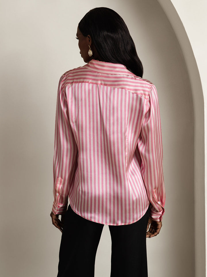 Catherine | Pure Silk Lapel Blouse