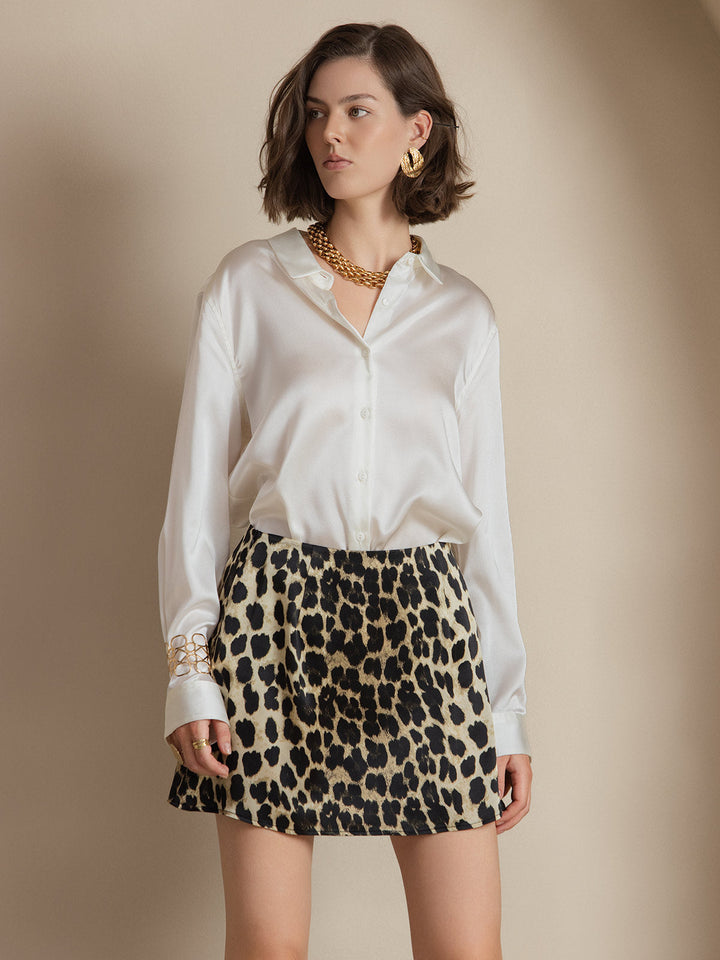 Catherine | Pure Silk Lapel Blouse