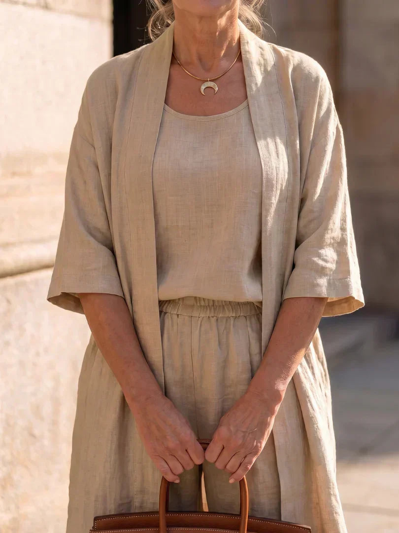 Judith | Elegant Three-Piece Kimono Set