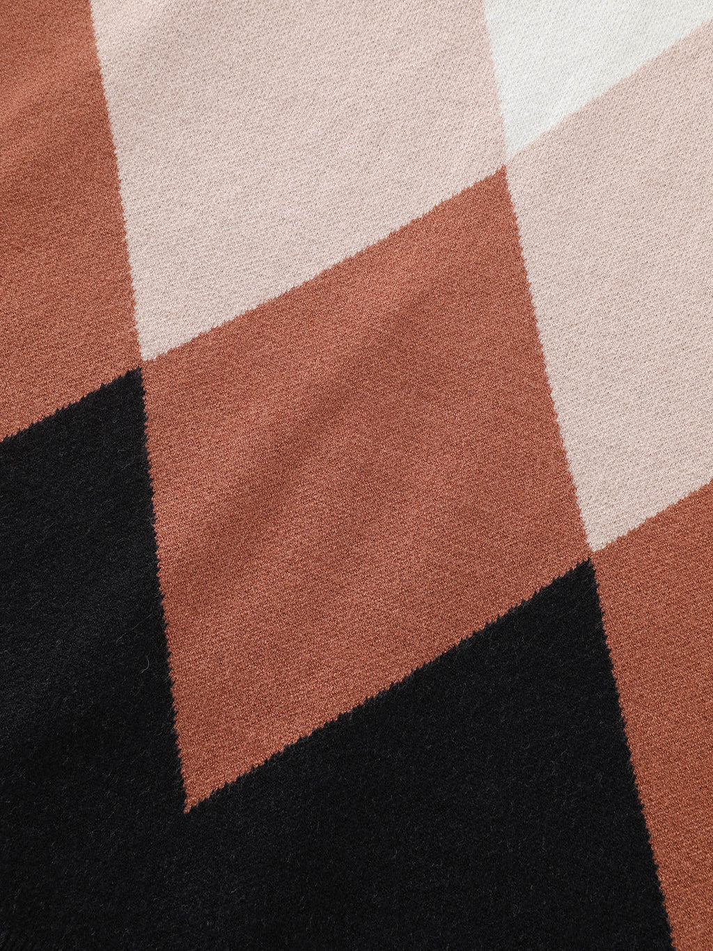 Diamond Colorblock Jacquard Pullover