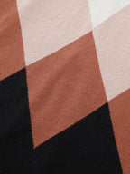 Diamond Colorblock Jacquard Pullover