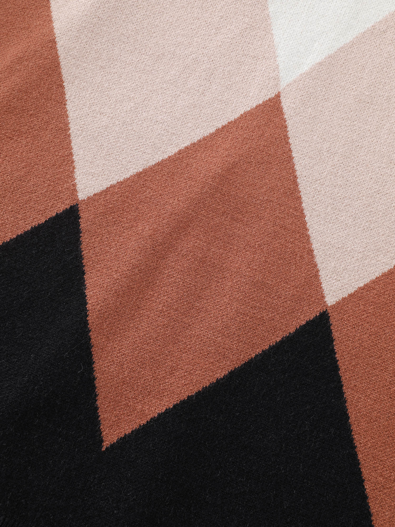 Diamond Colorblock Jacquard Pullover