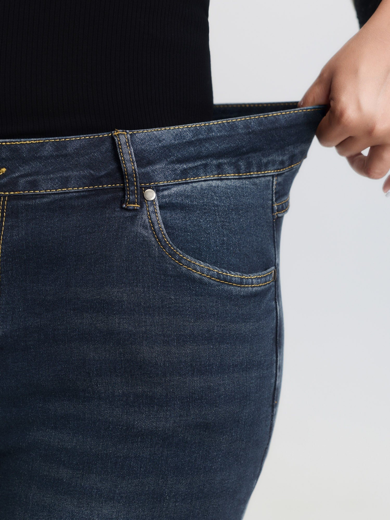 Bootcut Very Stretchy Mid Rise Medium Wash Sculpt Waist Jeans