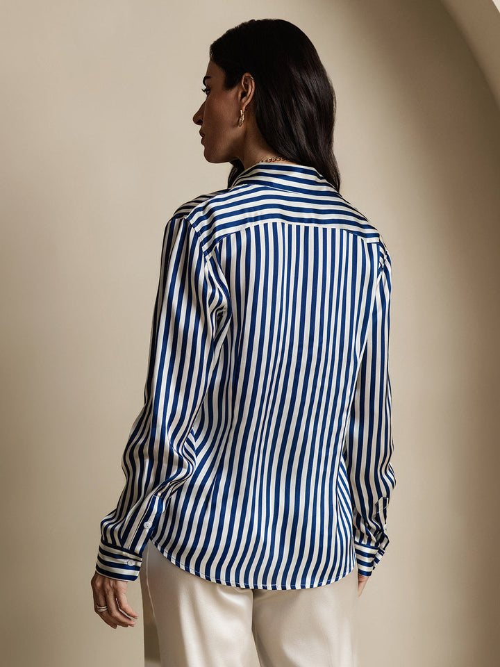 Catherine | Pure Silk Lapel Blouse