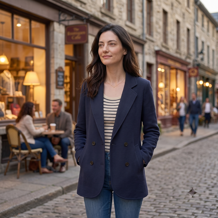 Susan | Minimal Lapel Knit Coat