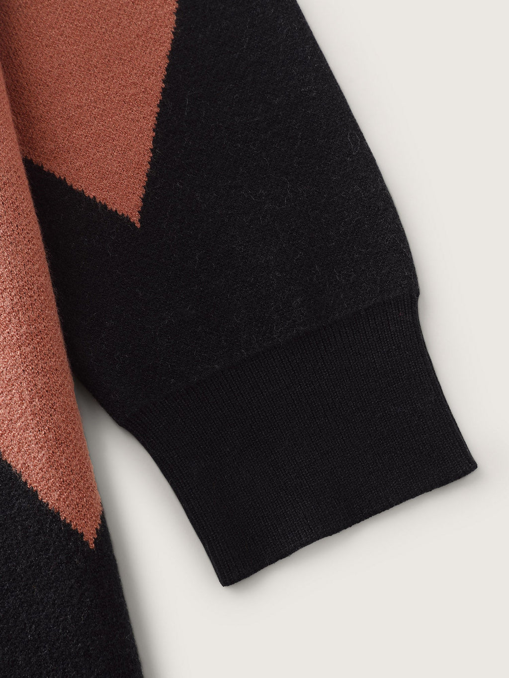 Diamond Colorblock Jacquard Pullover