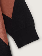 Diamond Colorblock Jacquard Pullover