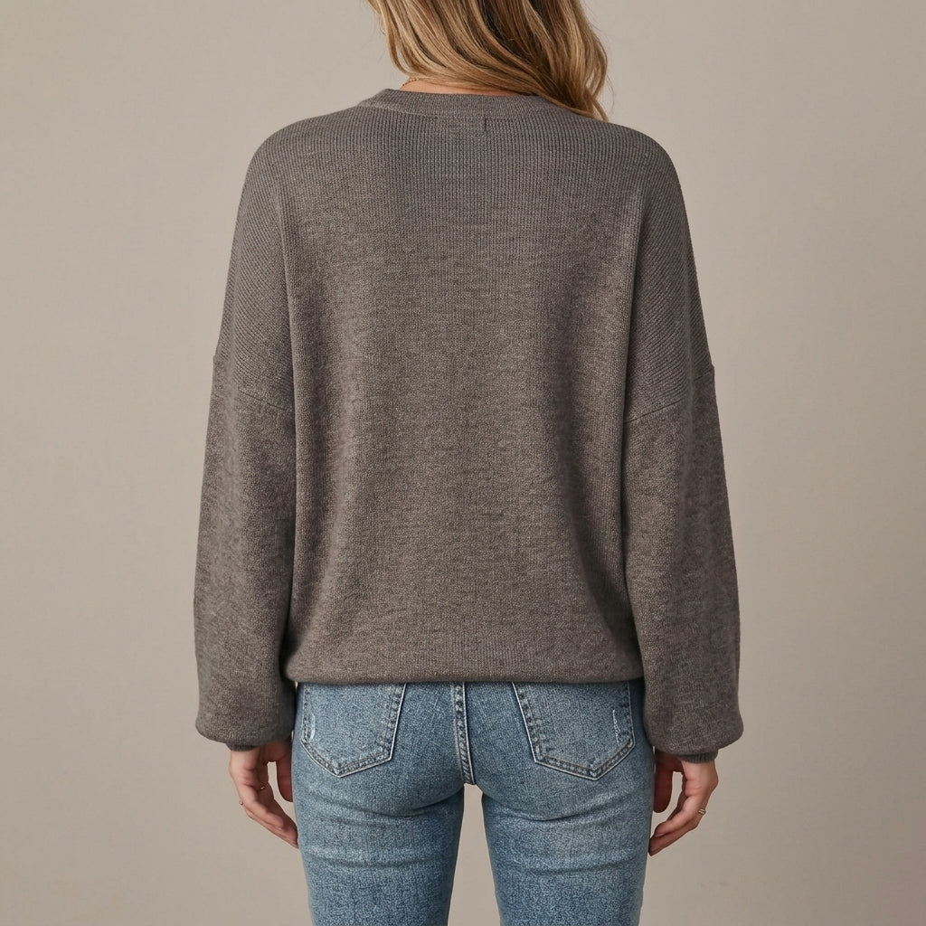 Beverly | Drop-Shoulder Knit Pullover