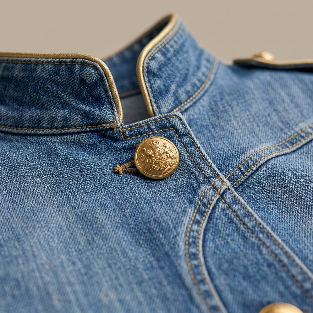 Diane | Washed Denim Longline Coat