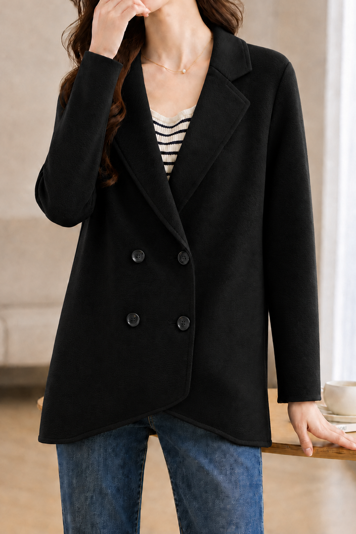Susan | Minimal Lapel Knit Coat