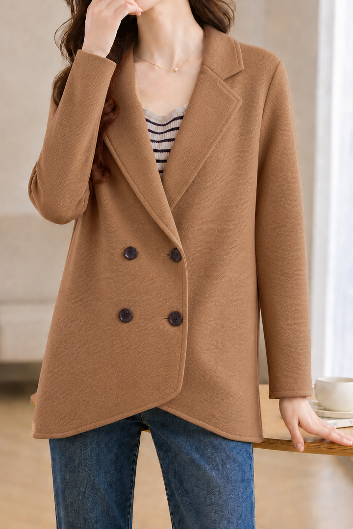 Susan | Minimal Lapel Knit Coat