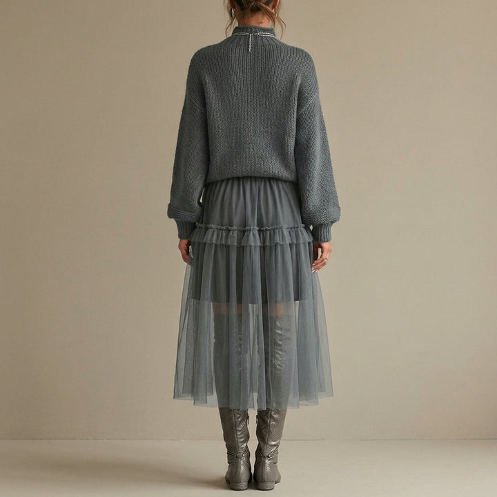 Rosalind | Mohair High-Neck Maxi Dress
