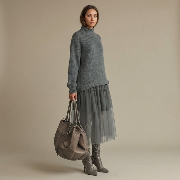 Rosalind | Mohair High-Neck Maxi Dress