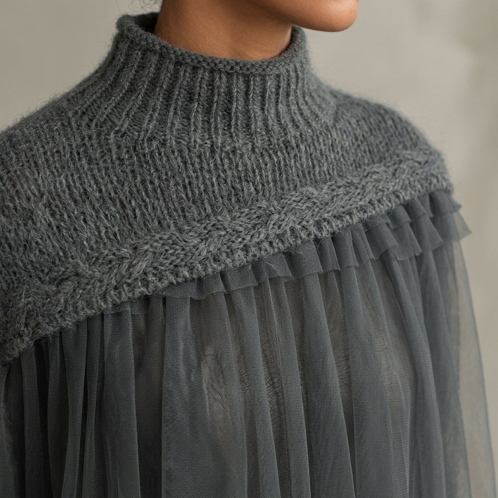 Rosalind | Mohair High-Neck Maxi Dress