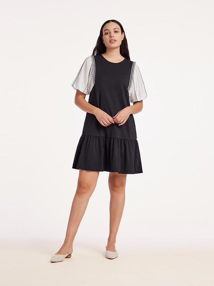 Isabelle | Puff Sleeve A-Line Mini Dress