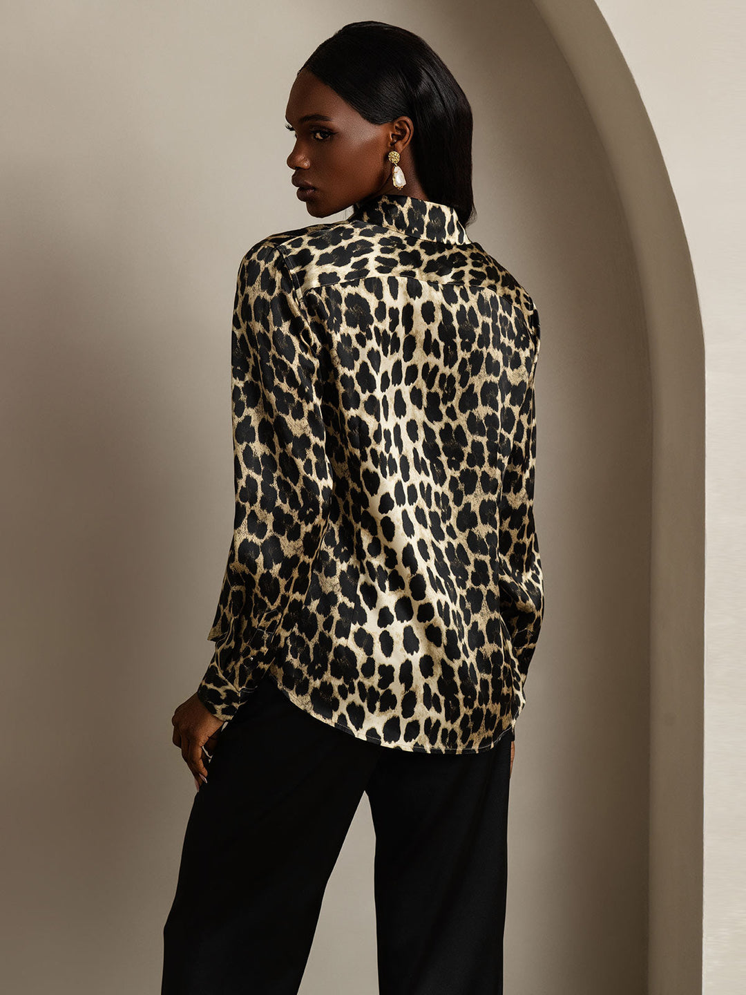 Catherine | Pure Silk Lapel Blouse