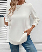 Élodine | Haut à manches longues col rond