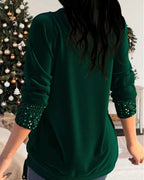 CALISTA™ | Haut élégant à sequins avec drapé flatteur