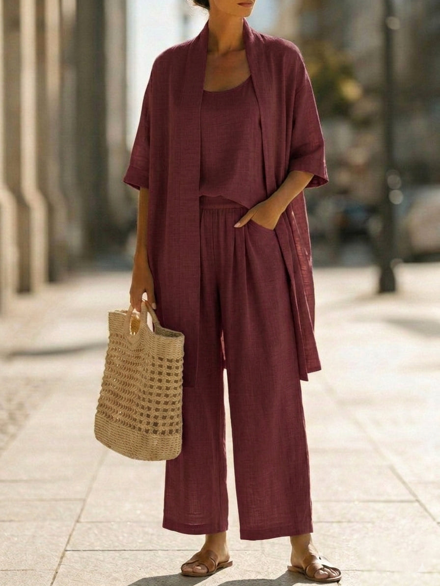 Judith | Elegant Three-Piece Kimono Set