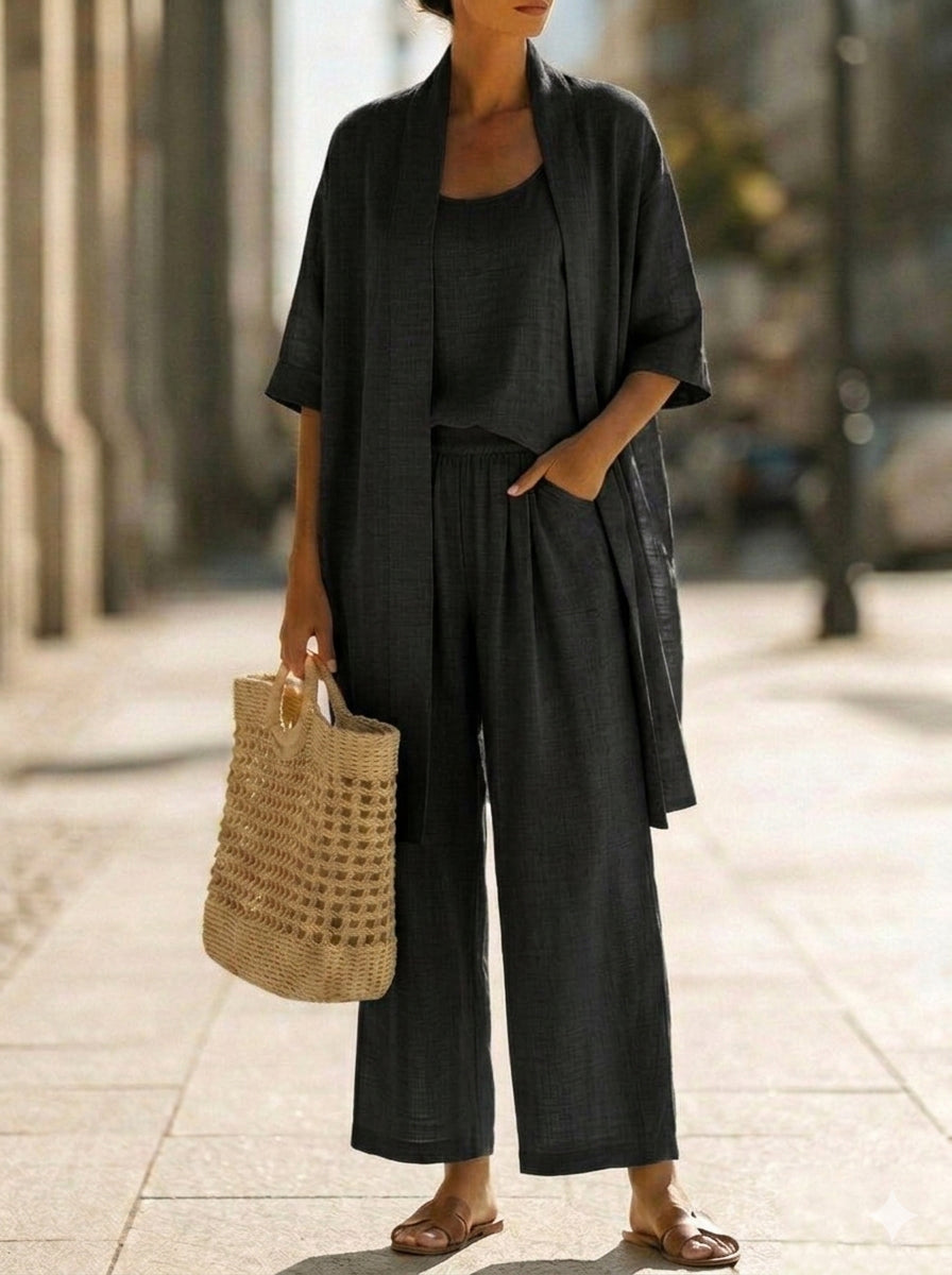 Judith | Elegant Three-Piece Kimono Set